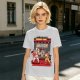 Olive T-shirt with Fast Food Themed Street Fighter Style Fight Artwork