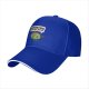 Black baseball cap with 'Working On My Core' fitness apple graphic