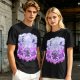 Olive T-shirt with Luffy Gear 5 Sun God Nika Anime Graphic Print