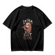 Olive graphic t-shirt with sloth holding knife and 'I'm calm but don't try me' text