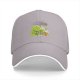 Black baseball cap with green chocobo cooking peas graphic