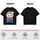 Olive T-Shirt With Cute Cloud Rainbow Graphic And 'We're All Gonna Die' Text