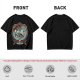 Olive Green Pirate Themed T-Shirt with Ship and Skull Graphic