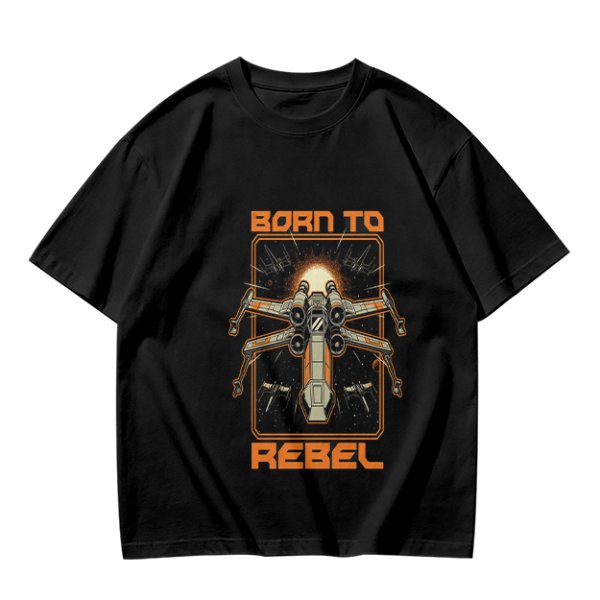 Born To Rebel X-Wing Starfighter Graphic T-Shirt