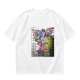 Olive T-shirt with colorful robot transformer graphic print