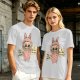 Olive T-shirt with a cute bunny monster holding You Are Great and I Believe In You signs