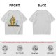 Olive T-Shirt With Mad Scientist Cat Chemistry Lab Print