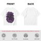 Olive Green T-Shirt with Purple Abstract Swirling Graphic Print
