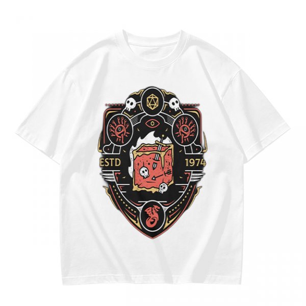 Olive Dungeons & Dragons Themed Graphic T-Shirt ESTD 1974