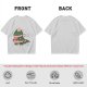 Olive T-shirt with Christmas T-Rex Dinosaur Graphic