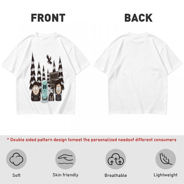 South Park Style North Park Winter Forest Graphic T-Shirt