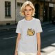 Olive Green T-Shirt With Grumpy Orange Tabby Cat Graphic