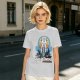 Olive green t-shirt with Appa graphic and 'yip yip travel' text