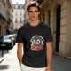Olive T-Shirt With Cartoon Penguin Driving Car 'My Destination?' Print