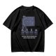 Olive green t-shirt with alien teaching plan graphic and funny text