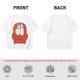 Olive T-Shirt with Cute Ghosts on Red Armchair Graphic