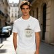Olive Green T-Shirt With Cute Smiling Steaming Coffee Cup Print