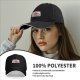 Black Baseball Cap with Friendship Themed Cartoon Print