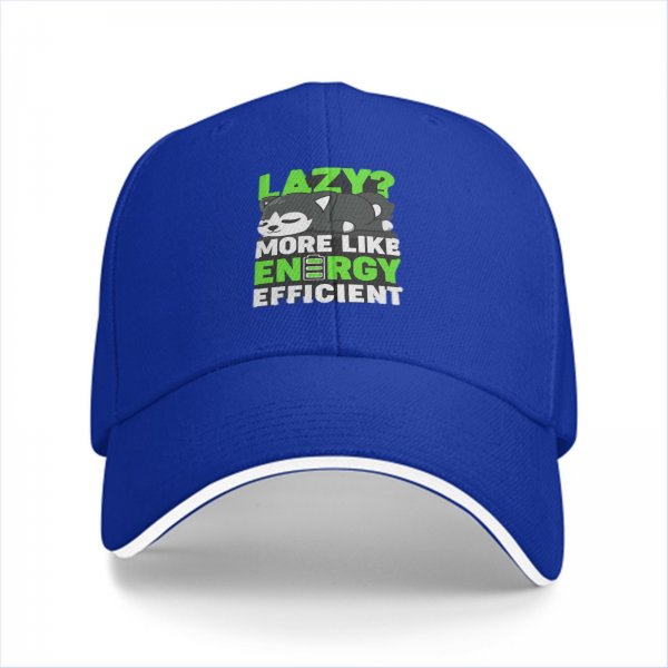 Lazy? More Like Energy Efficient Black Baseball Cap