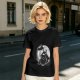 Olive t-shirt with Totoro and small spirits under full moon print
