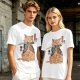 Olive T-Shirt With Samurai Cat Holding Katana And Koi Tattoos