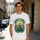 Olive Green T-Shirt With Fantasy Warrior Graphic Print