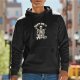 Black hoodie with skeleton graphic and 'CAN'T MOVE' print