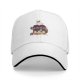 Black Baseball Cap With Cute Ghost Cafe Artwork