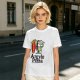 Olive T-Shirt with Surfer Pizza Character and Argyle Pizza Print