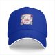 Black baseball cap with cute dinosaur dessert graphic print