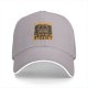 Black baseball cap with 'Caution May Bite Before Caffeine' graphic