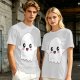 Olive T-shirt with Cute Kawaii Ghost Graphic Print