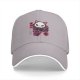 Black Baseball Cap With Cute Skull Cat Ice Cream Graphic