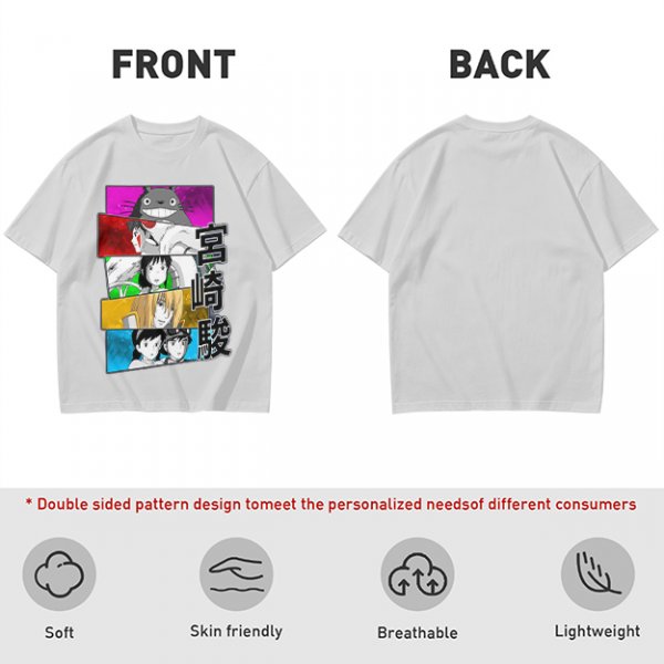 Studio Ghibli Anime Characters Graphic T-Shirt