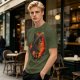 Olive T-Shirt Featuring Monkey D. Luffy Sunset Pirate Ship Art