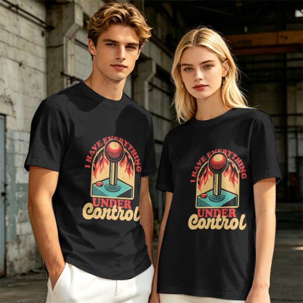 I Have Everything Under Control Retro Joystick Graphic T-Shirt