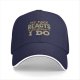 Black baseball cap with 'My Face Reacts Before I Do' printed design