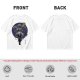 Olive T-shirt with dark anime elf mage holding staff and purple magic circle print