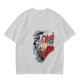 Olive Graphic T-Shirt With Aliens Give My Cat A Beard Print