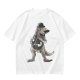 Olive T-Shirt with Gentleman T-Rex Dinosaur Print