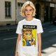 Olive green t-shirt with a cat in a Rosie the Riveter pose and 'Purrrsist!' text