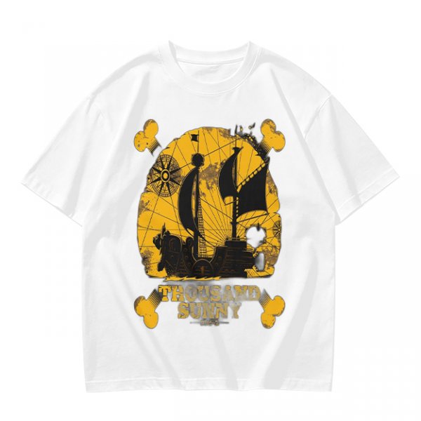 One Piece Thousand Sunny Pirate Ship Graphic T-Shirt
