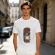 Olive graphic t-shirt with nervous raccoon and 'all of my systems nervous' text