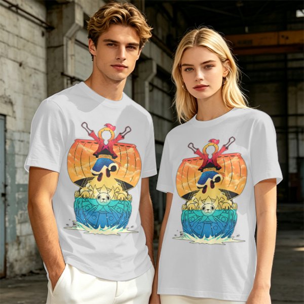 One Piece Thousand Sunny Ship Graphic Olive T-Shirt