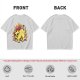 Olive T-Shirt With Super Saiyan Style Electric Cat Graphic