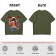 One Piece Monkey D. Luffy Graphic Print Olive T-Shirt