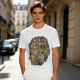 Olive Green T-Shirt With Detailed Monster Dragon Print