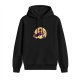 Black Hoodie With Witch Flying On Broom Under Full Moon