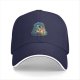 Black Baseball Cap with Whimsical Fantasy Character Art Print