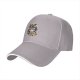 Black baseball cap with 'If it fits I sits' cat graphic print